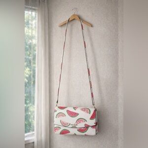 Kate Spade Watermelon Print Crossbody Bag - White and Pink